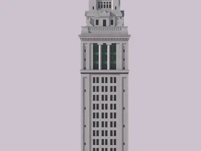 Boston Custom House 3D print model