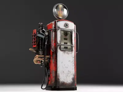 Texaco Gas pump 3D model