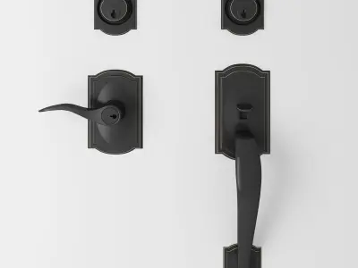 Door Handle in Black 3D model