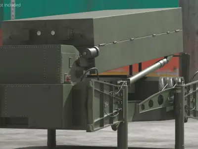  MEADS Mobile Radar Unit Stowed Green 