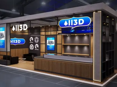 Exhibition Stand Stall  10X4 2 SIDE OPEN 3D model