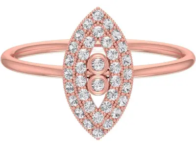 Solitaire Women Light Weight Band Ring 3D print model