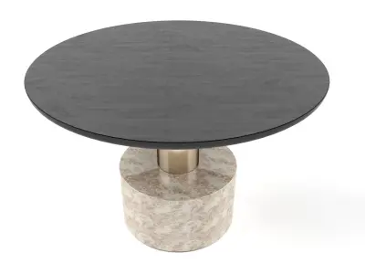 Sunpan - Monaco Coffee Table - Gold Low-poly 3D model