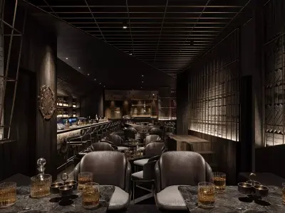 night club  interior 3D model