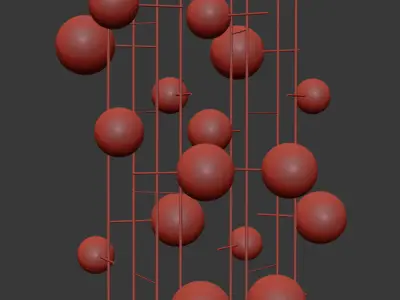 Bolle Tela Gallotti And Magic pendant Cluster Chandelier 3D model