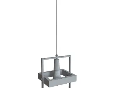 box ceiling light 3D model
