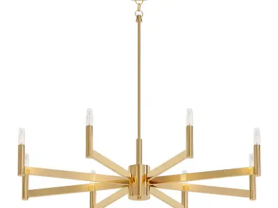 SLEEKLY MODERN SQUARED CHANDELIER 3D model