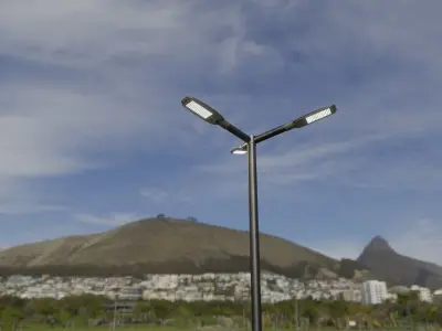 Street Light 12 version 3 3m with pole 3 Low-poly 3D model