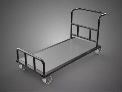 LUGGAGE TROLLEY CART HAUL BAGGAGE AIRPORT HOTEL TERMINAL OFFICE 3D model