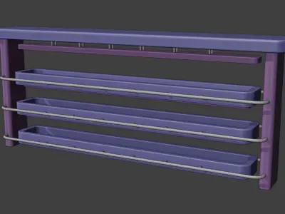 SCI-FI PLANT SHELF 3D model