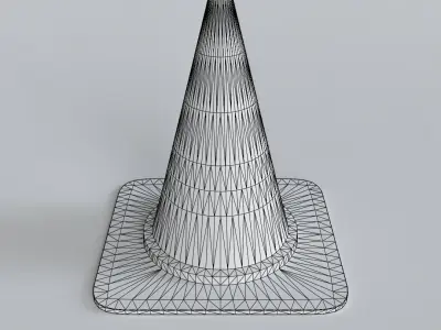 Traffic Cone Low Poly PBR 3D Model Low-poly 3D model