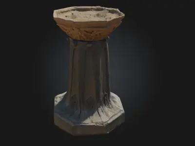 Celtic Stone Pedestal  Mystical Elegance of Ancient Rituals 3D model