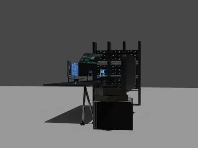 Sci fi setup - computer  3D model