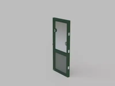 Simple Glass Door 3D model