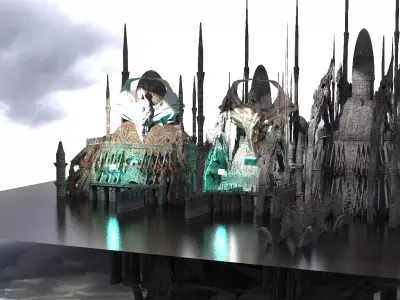 Dark World Grand Monks Temples collection 1 3D model