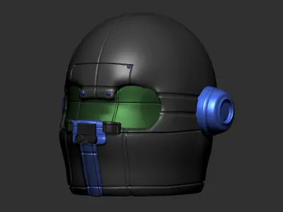 High quality fantasy helmet high poly sculpt 3d printable 3D model