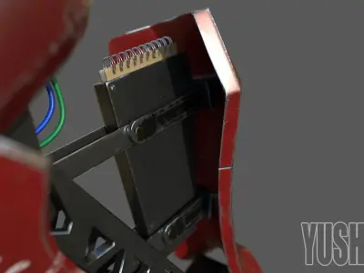 Robot Leg For Art 3D model Low-poly 3D model