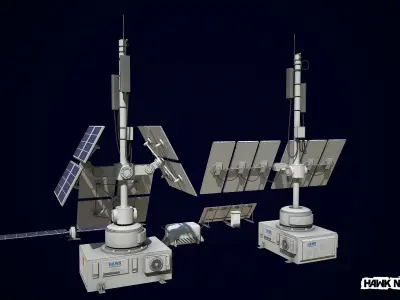 Solar Panel Collection Low-poly 3D model