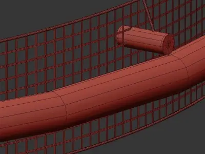 Gold ring 3D model 2