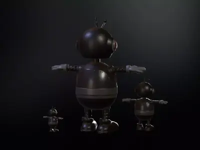 Minirobotic5 Low-poly 3D model