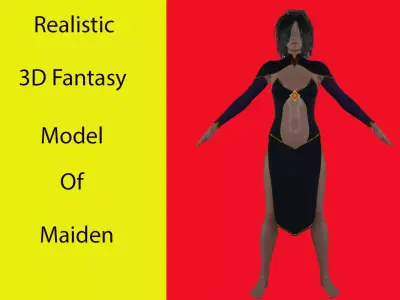 Maiden  Low-poly 3D model