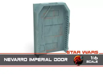 Nevarro Imperial Door 1-6 scale Hottoys 3D print model