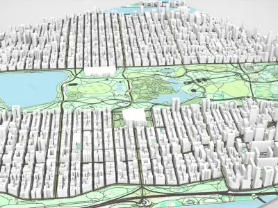 The Upper West and West Side Manhattan New York USA 3D model