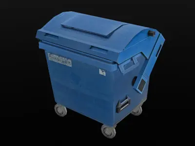 Garbage Container low poly Low-poly 3D model