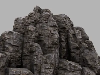 Rock Mountain Low-poly 3D model