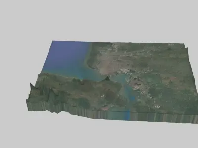 Surabaya City Low-poly 3D model