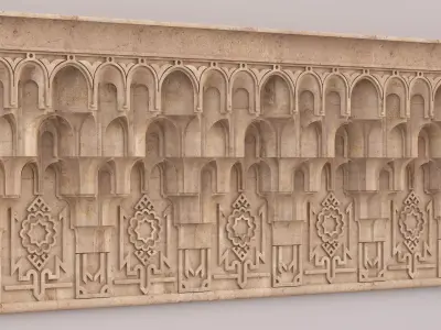 Muqarnas Architectural Cornice 006 3D model