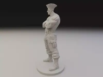 Guile Street Fighter 3D print model