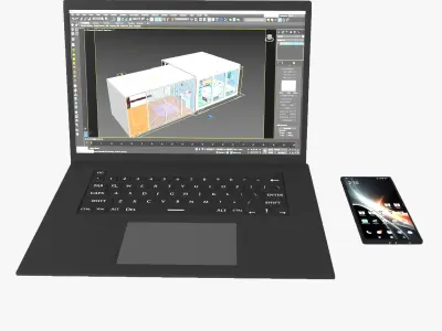 Laptop-Smartphone 3D model