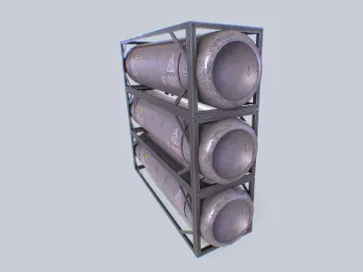 Sci fi gas tank Low-poly 3D model