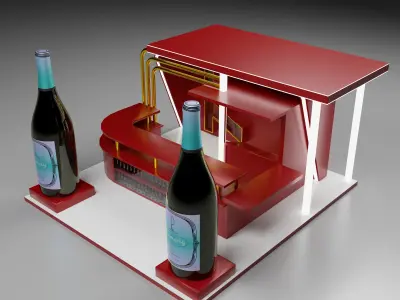 Beverage station 3D model