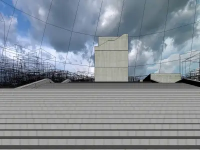 Tadao Museum Stairs form Third  Seventh Shortfilm 3D Scene 3D model