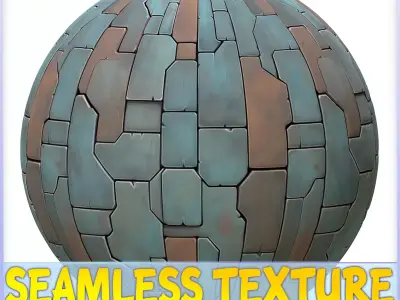 Stylized Metal Panels Seamless Texture Texture get