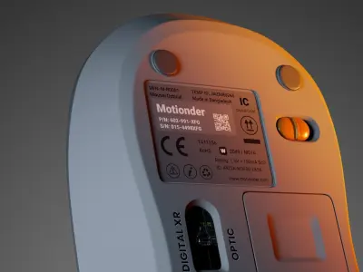 Computer Mouse 3D model with PBR Texture and UV 3D model