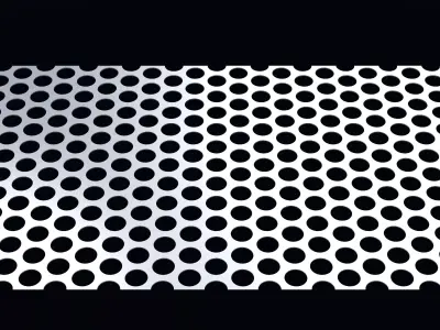 Perforated panel with 51 percent opening 25O102 3D model