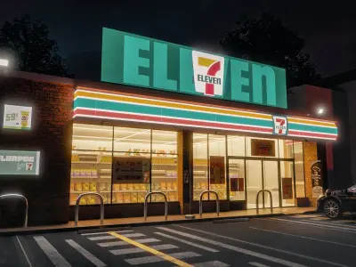 7eleven store Low-poly 3D model