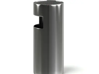 Metal Recycle Bin 3D Model 3D model