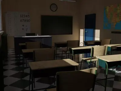 Classroom 3D model