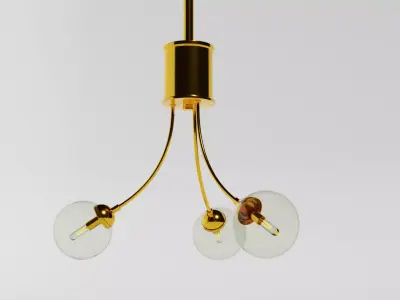 Jerry 3 - Light Shaded Geometric Chandelier Low-poly 3D model