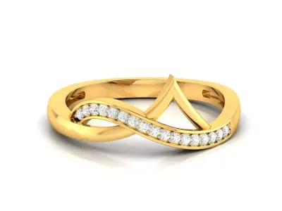 Solitaire Engagement Women Ring 3D print model buy