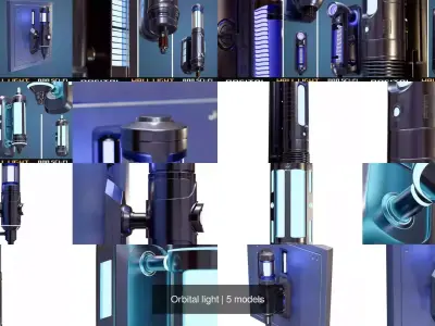 Orbital light 3D Model Pack