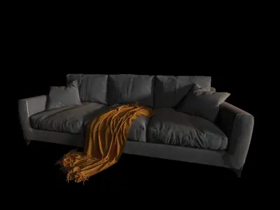Realistic Sofa Furniture 3D model