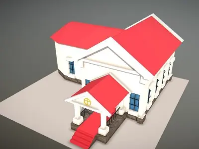 Simple Church 3D model