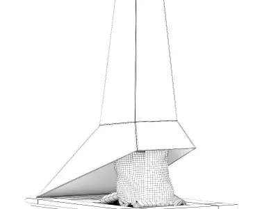 Modern Floor Fireplace 3D model