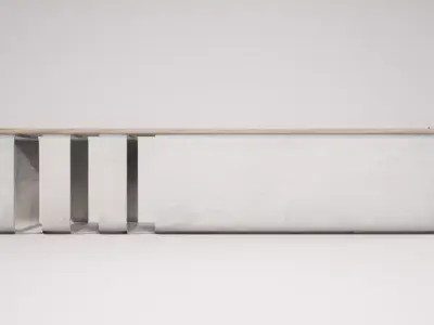Bench made of concrete Free low-poly 3D model
