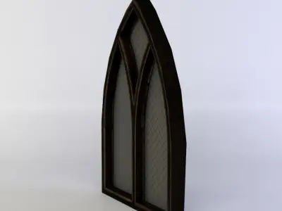 Window gothic - gothic Low-poly 3D model